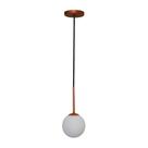 Lustre Pendente Globo 12 Jabuticaba Cobre Fosco 120mm Bivolt