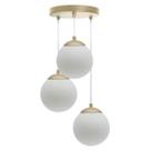 Lustre Pendente Globo 15 Jabuticaba Bola Vidro Monza Triplo