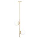 Lustre pendente globo vidro 15 jabuticaba polonia orbit dourado bq