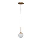 Lustre Pendente Globo Vidro Fosco Jabuticaba 120mm Bivolt