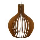 Lustre Pendente Gota Big Bivolt Design Moderno Mdf Madeira