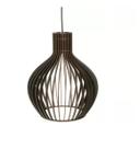 Lustre Pendente Gota Design Moderno Rustico Preto Bivolt