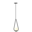 Lustre pendente gota globo 15 jabuticaba preto fosco bq fl