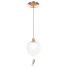 Lustre Pendente Harmony Bolinha New Cobre + Lampada G9 6000k