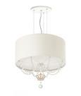 Lustre Pendente Infantil Coroa Cúpula Branco 30X15 2E27