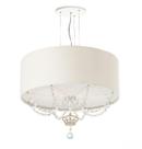 Lustre Pendente Infantil Coroa Cúpula Branco 40X15 2E27
