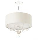 Lustre Pendente Infantil Coroa Cúpula Branco 50X15 3E27