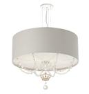 Lustre Pendente Infantil Coroa Cúpula Cinza 50X15 3E27