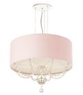 Lustre Pendente Infantil Coroa Cúpula Rosa bebê 40X15 2E27