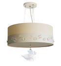 Lustre Pendente Infantil Fadas Cúpula Crú 50x15 3E27