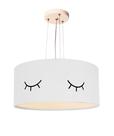 Lustre Pendente Infantil Olhinho Cúpula 30x15 2e27 Bivolt Branco