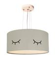 Lustre Pendente Infantil Olhinho Cúpula 30x15 2e27 Bivolt Cinza
