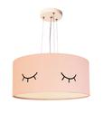 Lustre Pendente Infantil Olhinho Cúpula 30x15 2e27 Bivolt Rosa