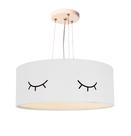Lustre Pendente Infantil Olhinho Cúpula 40x15 2e27 Bivolt Branco