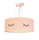 Lustre Pendente Infantil Olhinho Cúpula 50x15 3e27 Rosa