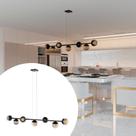 Lustre Pendente Jabuticaba 7 Vidro Globo 5 Metros de Fio