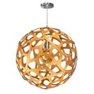 Lustre Pendente Jaci - Extra Grande 50x50cm - 100% Madeira