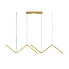 Lustre Pendente LED 23W Zig Zag 90cm Dourado 3000K Bivolt Lustre Pendente LED 23W Zig Zag 90cm Dourado 3000K Bivolt
