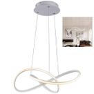 Lustre Pendente LED 3000K Perfil Arco Infinito Iluminaçao Recepçao Hall de Entrada Restaurante Hotel Residencial Comercial Ambiente Moderno