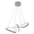 Lustre Pendente Led 35w Design Moderno Prata Luz 3em1 Bivolt - Led+ Lustre Pendente Led 35w Design Moderno Prata Luz 3em1 Bivolt - Led+