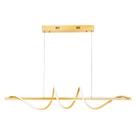 Lustre Pendente Led 45w 3 Em 1 Moderno Sala Quarto Dourado 110v/220v