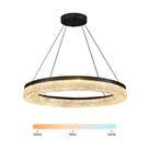 Lustre Pendente LED 58cm Acrílico Craquelado Multicor Bivolt
