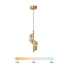 Lustre Pendente LED 5W Espiral Dourado Acrílico Multicor Bivolt Lustre Pendente LED 5W Espiral Dourado Acrílico Multicor Bivolt