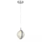 Lustre Pendente Led Bolhas Bolinha de Cristal Globo Cromado 3500k 7w Cromado Prata Lavabo Cabeceira Cinderela Lustre Pendente Led Bolhas Bolinha de Cristal Globo Cromado 3500k 7w Cromado Prata Lavabo Cabeceira Cinderela