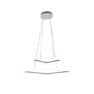 Lustre pendente led domum 2 arcos quadrado branco 50/30cm 4000k bivolt