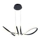Lustre pendente led infinito preto tecnologia switch