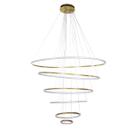 Lustre pendente Led Luxo 6 anéis 120 Cm