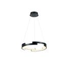 Lustre Pendente LED Moderno 40W Epsilon Anel Preto 3000K Bivolt