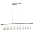 Lustre Pendente LED Moderno Linear Cristal Legítimo Sala 24W