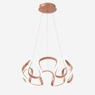 Lustre Pendente LED Moderno Rose Elegante 60W para Sala 50CM