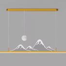 Lustre Pendente Led Montanhas Moderno - Dourado - BV