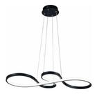 Lustre Pendente Led Smd 40w Design Moderno Preto Luz 3em1 - lux mundo Lustre Pendente Led Smd 40w Design Moderno Preto Luz 3em1 - lux mundo
