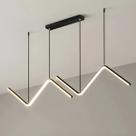 Lustre Pendente LED Wave Dourado 40W 3500K Bivolt Moderno Sala Jantar Iluminação Decorativa Luxo Ele