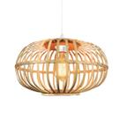 Lustre Pendente Luminária Bambu Design Asiático Rústico Para Varanda