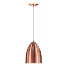 Lustre Pendente Luminária Cone de Alumínio New Cobre