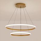 Lustre Pendente Luminária Moderno 2 Aros Anéis Arcos Led 3 Em 1 48w - Nitrolux