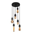 Lustre Pendente Luminária Retro Md-4162/6 Suporte Para Lâmpada / Não Inclusa - Bivolt