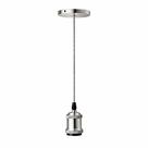 Lustre Pendente Luminaria Vintage Metal Prata Decorativo