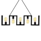 Lustre Pendente Lumix LN1014 Preto E27 Bivolt
