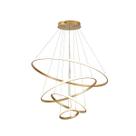 Lustre Pendente Luxuoso De Led COM 4 AROS 86w 3000k BIVOLT
