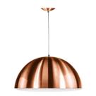 Lustre Pendente Meia Lua 30cm De Alumínio New Cobre