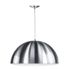 Lustre Pendente Meia Lua 40cm Alumínio New Escovado