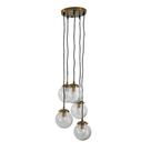 Lustre Pendente Metal Dourado 5 Cupulas Design Moderno Lustre Pendente Metal Dourado 5 Cupulas Design Moderno