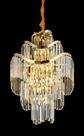 Lustre Pendente Metal Ondulado Pingentes Cristal Design Oval