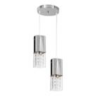 Lustre Pendente Mirage 1/2 Cromo com Acrílico 2L