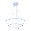 Lustre Pendente Moderno 3 Anéis 20 40 e 60cm Arco Ring Led 55W 6500K